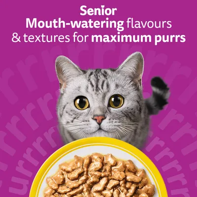 Whiskas 7+ Senior Pouches in Gravy - Poultry Selection in Gravy (48 x 85g)