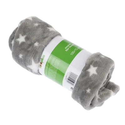 Zooplus Star Blanket, γκρι κουβέρτα με λευκά αστέρια, μέγεθος 100x75 εκ.