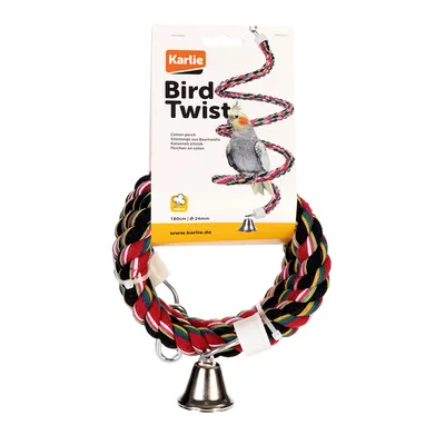 Jouet pour oiseaux spirale en corde Jouet pour oiseaux spirale en corde