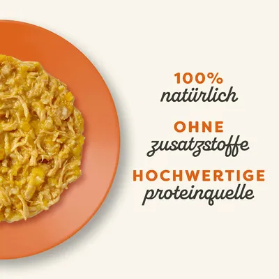 100% natürlich, ohne Zusatzstoffe, hochwertige Proteinquelle.