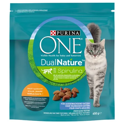 PURINA ONE Dual Nature Adult piletina sa spirulinom -  2 x 650 g