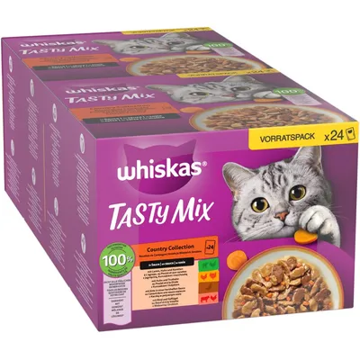 Pakiet Whiskas Tasty Mix, saszetki, 48 x 85 g
