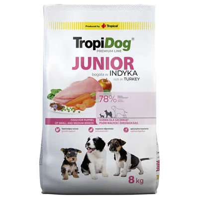 	 Tropidog Premium Junior Small & Medium γαλοπούλα & ρύζι
