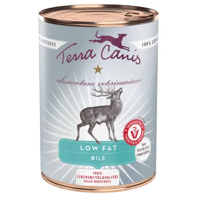 Terra Canis alimentum veterinarium, Low Fat venison. 100% human-grade ingredients. Developed with veterinarians and recommended by veterinarians.