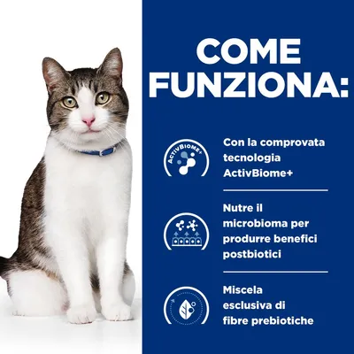 COME FUNZIONA: Con la comprovata tecnologia ActivBiome+. Nutre il microbioma per produrre benefici postbiotici. Miscela esclusiva di fibre prebiotiche.