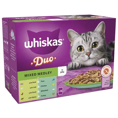 Whiskas 1+ Duo Mixed Medley in Jelly