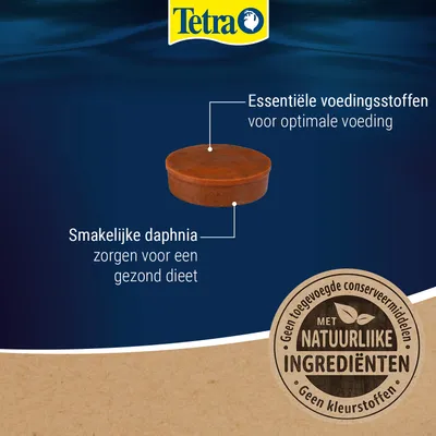 Tetra voedertablet met essentiële voedingsstoffen voor optimale voeding, smakelijke watervlooien voor gezond voer, natuurlijke ingrediënten zonder toevoegingen of kleurstoffen. Tetra voedertablet met essentiële voedingsstoffen voor optimale voeding, smakelijke watervlooien voor gezond voer, natuurlijke ingrediënten zonder toevoegingen of kleurstoffen.