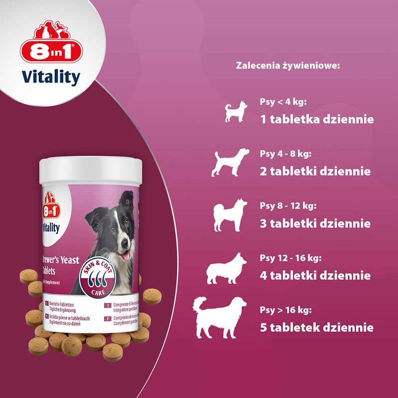 8in1 Vitality drożdże piwne w tabletkach