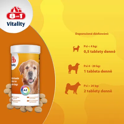 8in1 Vitality multivitamínové tablety Senior