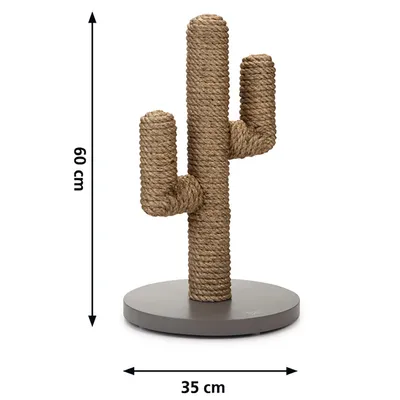 Škrabadlo v tvare kaktusu, výška 60 cm, priemer základne 35 cm.