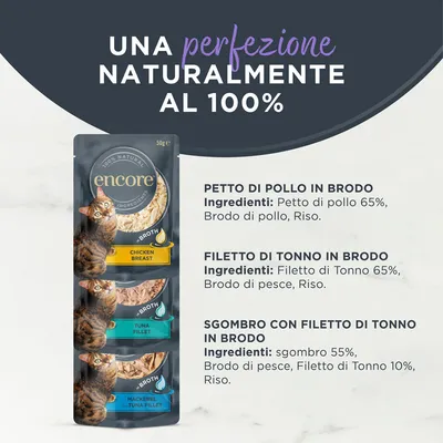 Encore in brodo Pacco misto buste 20 x 50 g Umido gatto