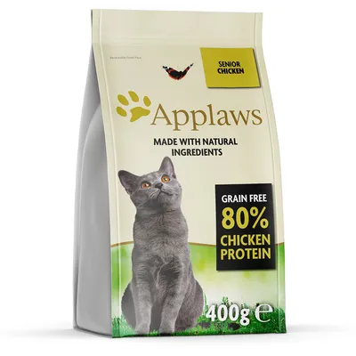 Applaws Senior Pollo, senza cereali, 80% proteine di pollo, realizzato con ingredienti naturali, confezione da 400g.