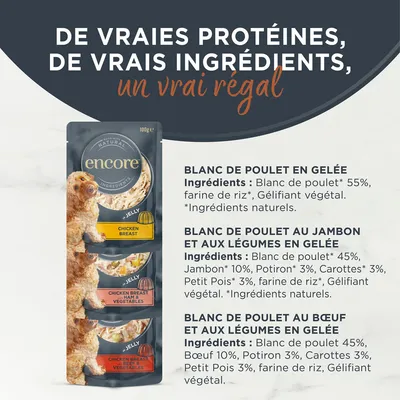 Lot mixte Encore en gelée 5 x 100 g sachets pour chien