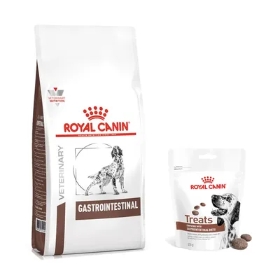 Royal Canin Veterinary Gastrointestinal + 3 x 230 g Snacks gratis!