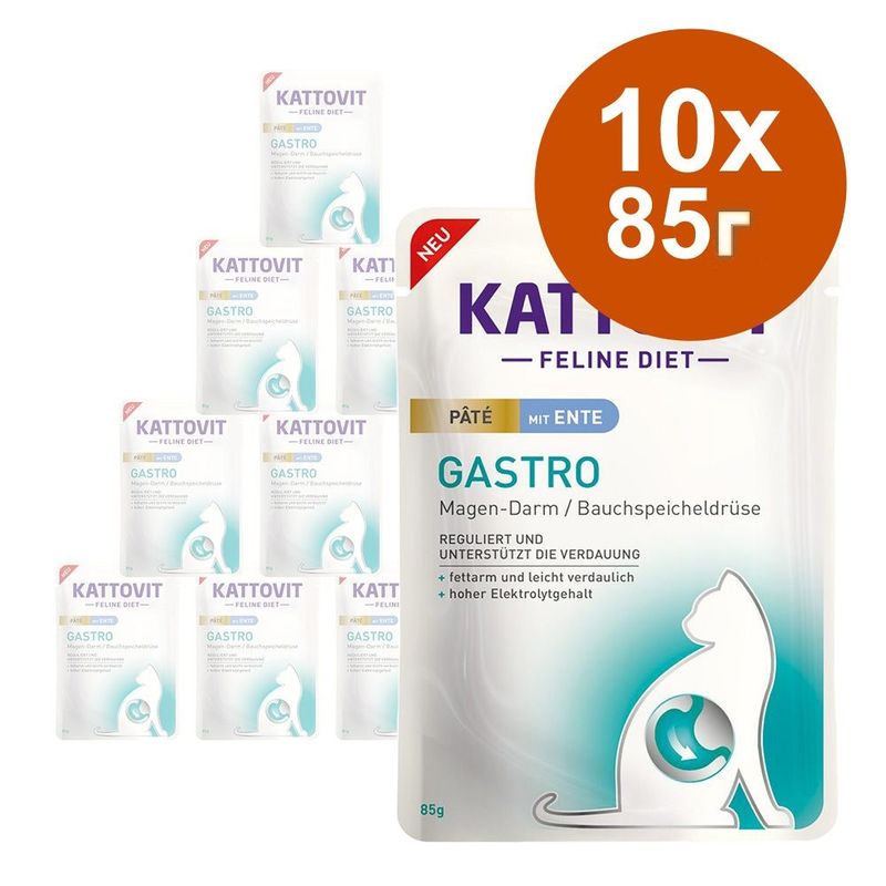 Kattovit Gastro пастет в паучове 10 x 85 г
