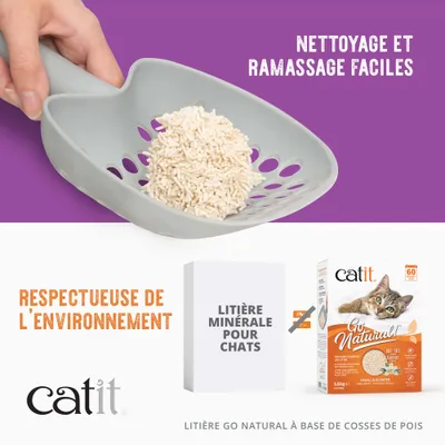 Litière Catit Go Natural senteur vanille pour chat