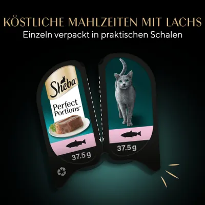 Sheba Perfect Portions 96 x 37,5 g - Pastete mit Lachs Sheba Perfect Portions 96 x 37,5 g - Pastete mit Lachs