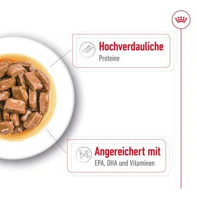 Hochverdauliche Proteine. Angereichert mit EPA, DHA und Vitaminen.