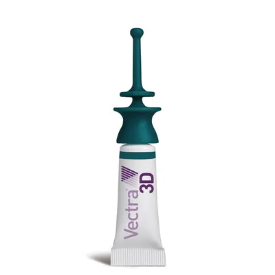 Vectra 3D Pipette, weiß mit grünem Applikator, für Tierpflegeprodukte.