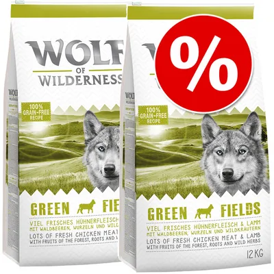 Økonomipakke: 2 x 12 kg Wolf of Wilderness Tørrfôr
