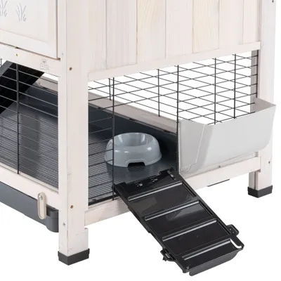 Kaninbur i træ Indoor Home - Hvid: L 107,5 x B 67,5 x H 102 cm Kaninbur i træ Indoor Home - Hvid: L 107,5 x B 67,5 x H 102 cm