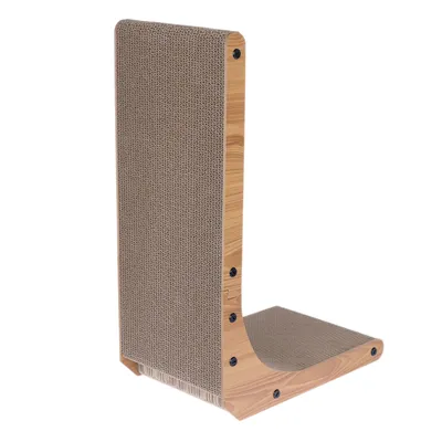 Ξύστρα από ξύλο με επιφάνεια από χαρτόνι, σχήμα L, κατάλληλη για περιποίηση νυχιών.