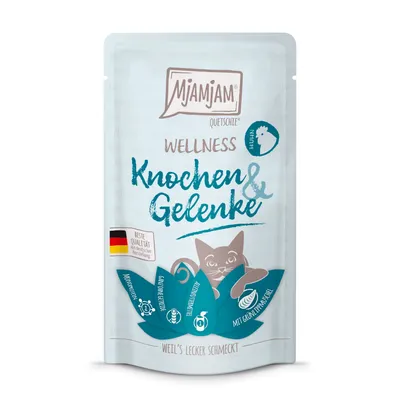 Mjamjam Quetschte Wellness Botten & Gewrichten met kip. Beste kwaliteit uit Duitse productie, met groenlipmossel, zonder toegevoegde suiker.