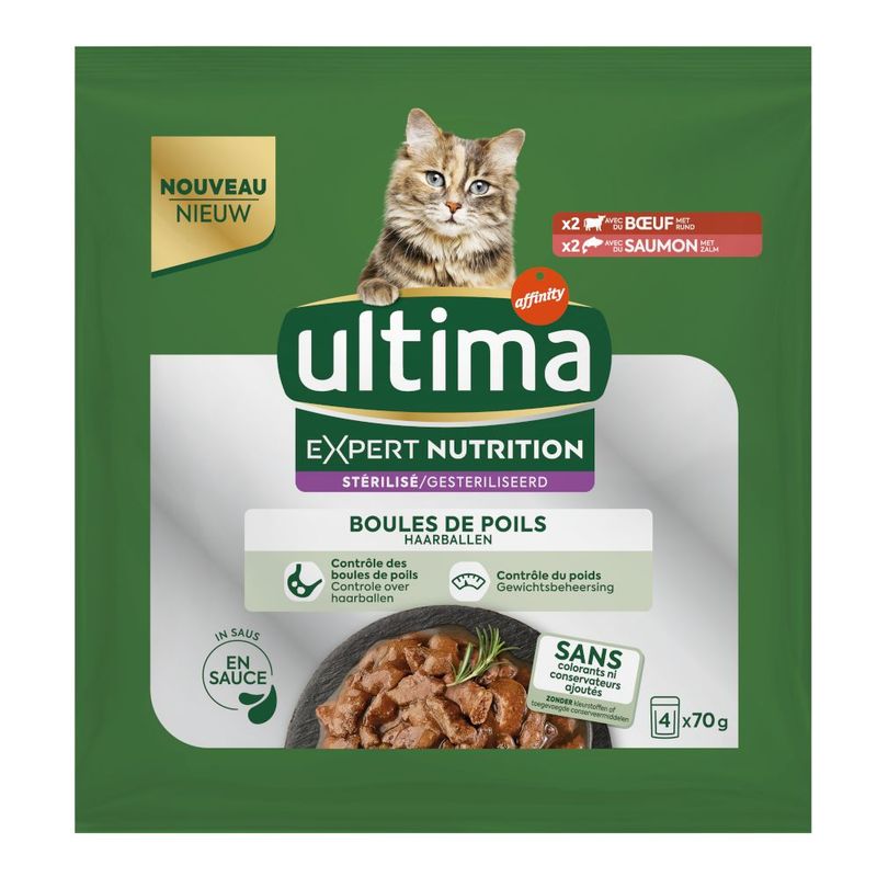 Ultima Cat Expert Nutrition 48 x 70 g em promoção: 38 + 10 grátis!
