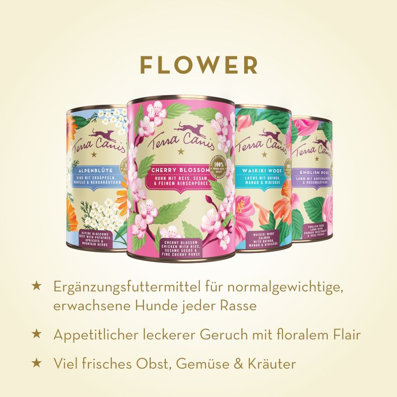 Lot économique Terra Canis Menu Floralis 12 x 400 g pour chien