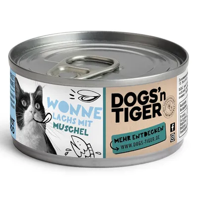 Dogs'n Tiger karma dla kotów, wariant Wonne Lachs z małżą.