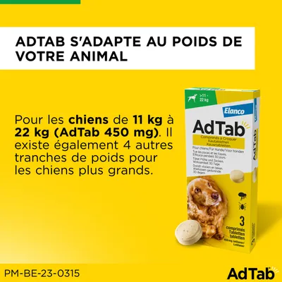 AdTab Comprimés à croquer pour grand chien (11 à 22 kg)