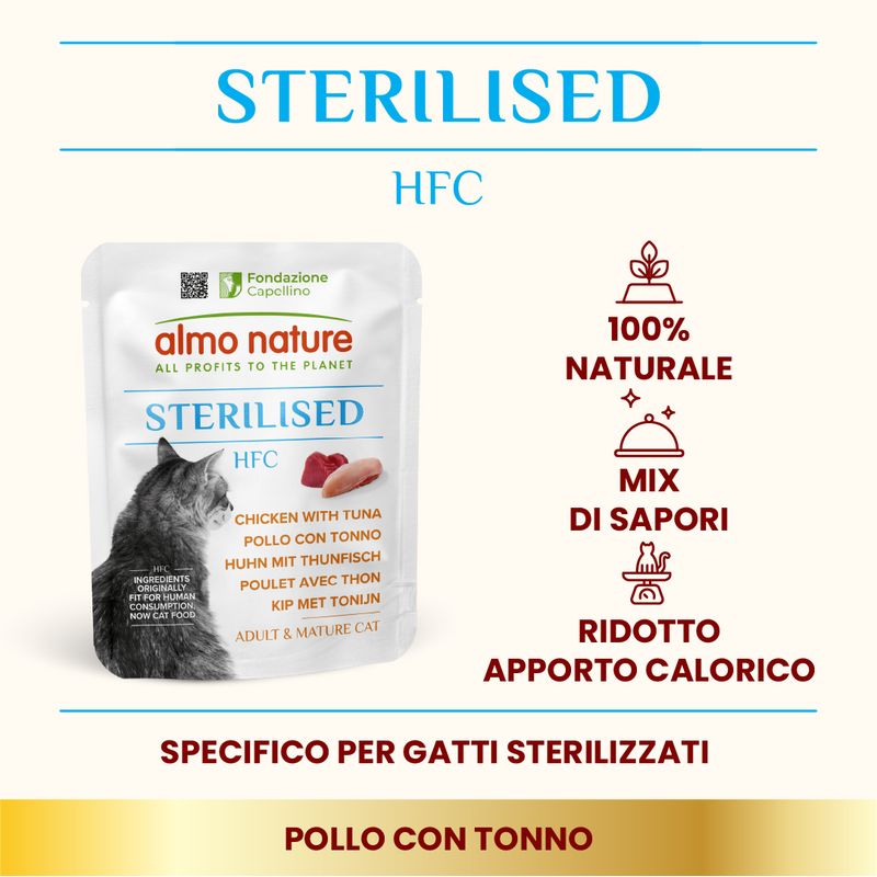 Almo Nature HFC Sterilised6 x 50 g Umido per gatti