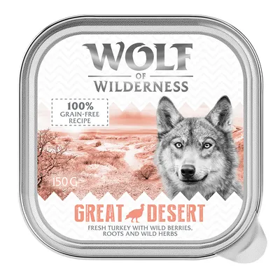 Wolf of Wilderness Great Desert, 100% grain-free recipe, 150g. Fresh turkey with wild berries, roots and herbs.