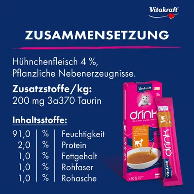 Vitakraft Katzen-Drink mit Huhn und Taurin