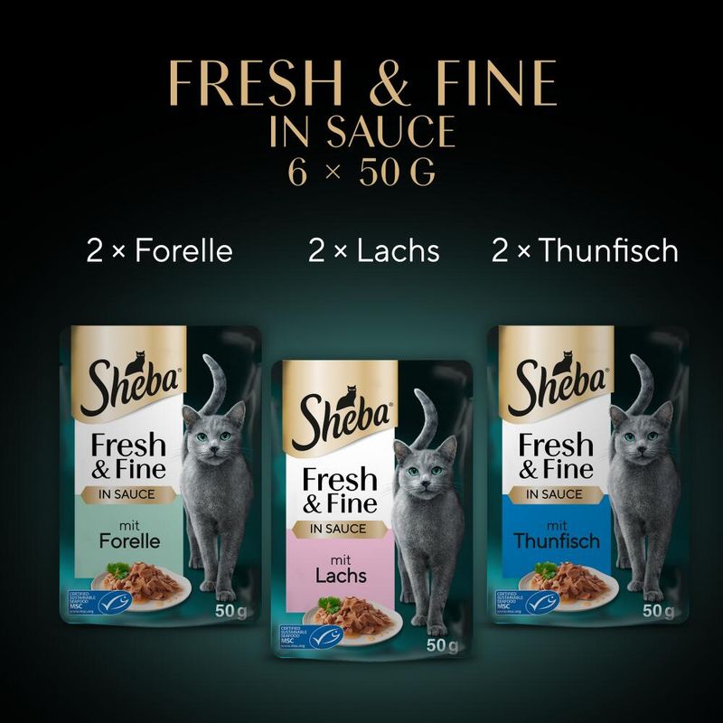 Multi pakiranje Sheba Fresh & Fine vrečke 6 x 50 g