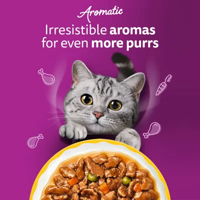 Whiskas 1+ Aromatic Selection Poultry in Gravy - Saver Pack: 24 x 85g