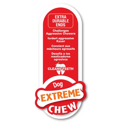Dog Extreme Chew. Ekstra wytrzymałe końce, dla intensywnie gryzących psów. Czyści zęby.