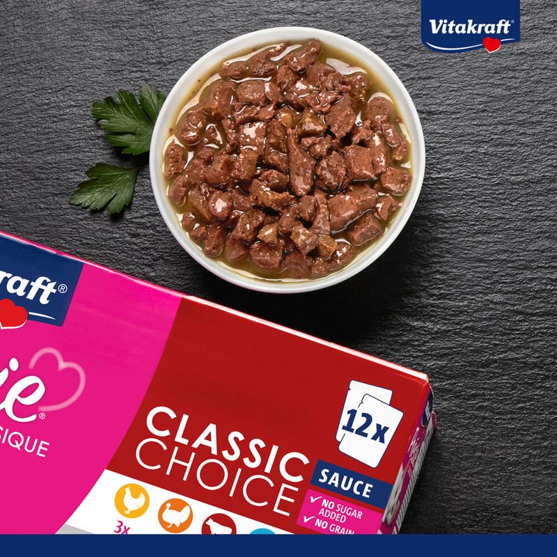 Lot mixte Vitakraft Poésie Classique en sauce pour chat