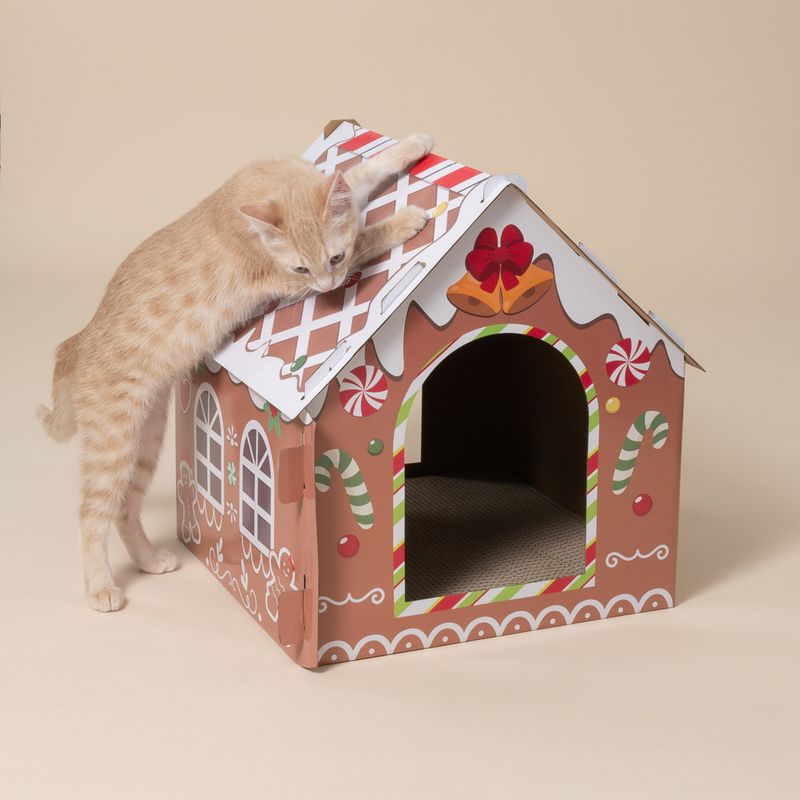 Casita de jengibre TIAKI juguete para gatos