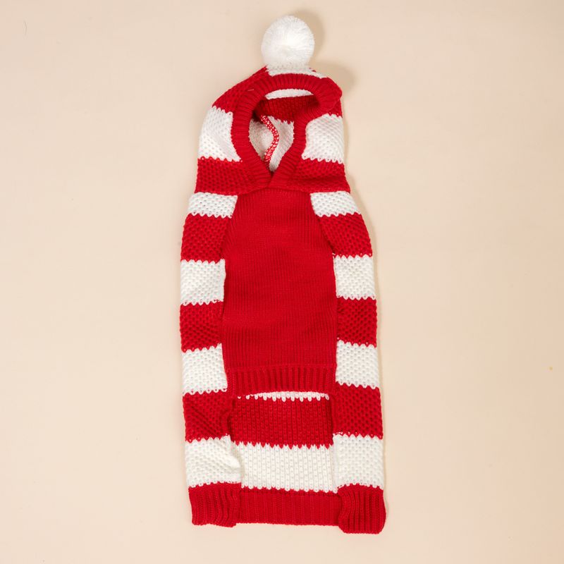 TIAKI Roter Streifen-Pullover für Hunde
