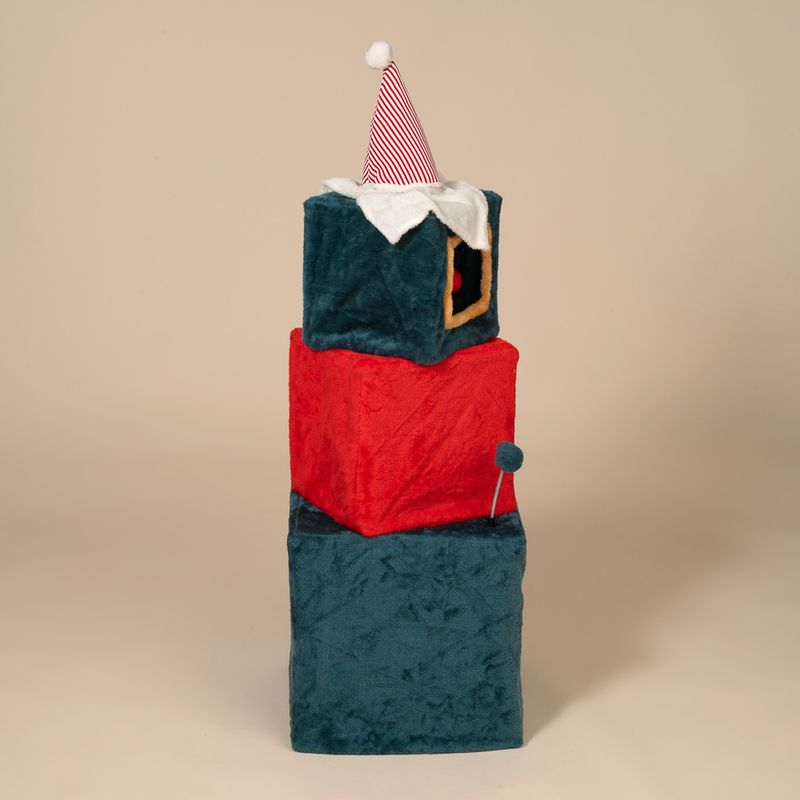 TIAKI Weihnachtlicher Geschenketurm für Katzen
