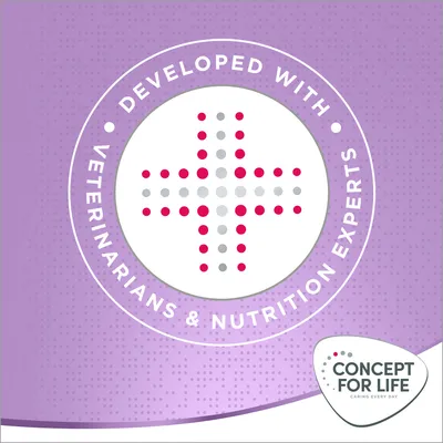 Developed with veterinarians and nutrition experts. Concept for Life.