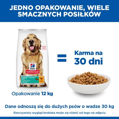 Hill's Science Plan Perfect Weight Adult 1+ Large, kurczak