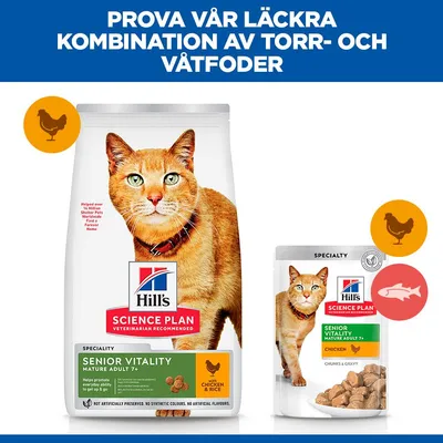 Hill's Science Plan Senior Vitality Mature Adult 7+ Chicken & Rice