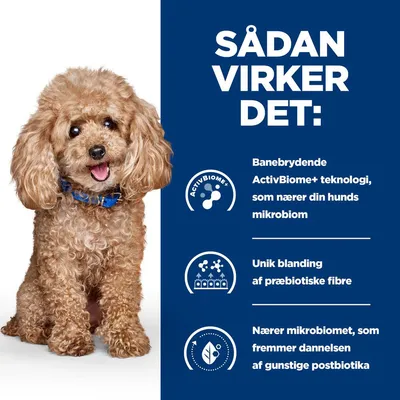 Hill's Prescription Diet Gastrointestinal Biome Mini hundefoder med kylling Hill's Prescription Diet Gastrointestinal Biome Mini hundefoder med kylling