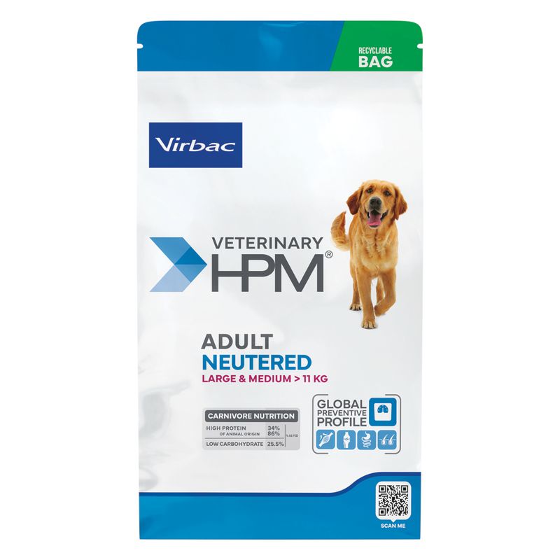 Virbac Veterinary HPM Adult Dog Neutered Large & Medium