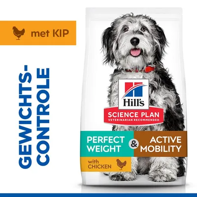 Hill's Science Plan Perfect Weight & Active Mobility Adult 1+ Medium met Kip