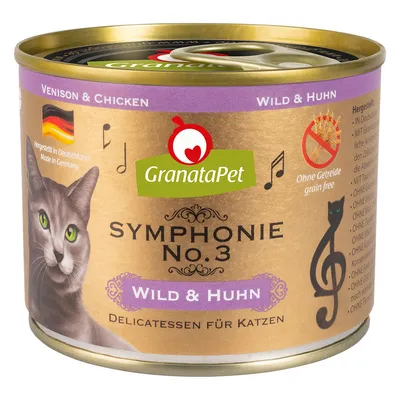 GranataPet Symphonie No.3 Wild & Huhn, Delikatessen für Katzen, hergestellt in Deutschland, ohne Getreide.