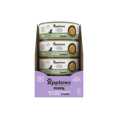Applaws Puppy Taste Toppers in Brühe 6 x 156 g - Hähnchenbrust mit Gemüse Applaws Puppy Taste Toppers in Brühe 6 x 156 g - Hähnchenbrust mit Gemüse