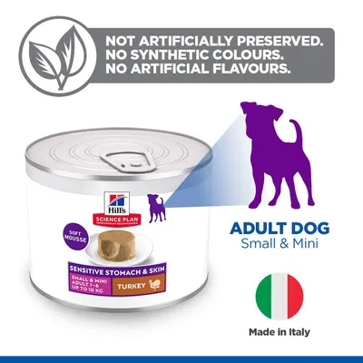 Hill's Science Plan Sensitive Stomach & Skin Small & Mini Mousse Hill's Science Plan Sensitive Stomach & Skin Small & Mini Mousse